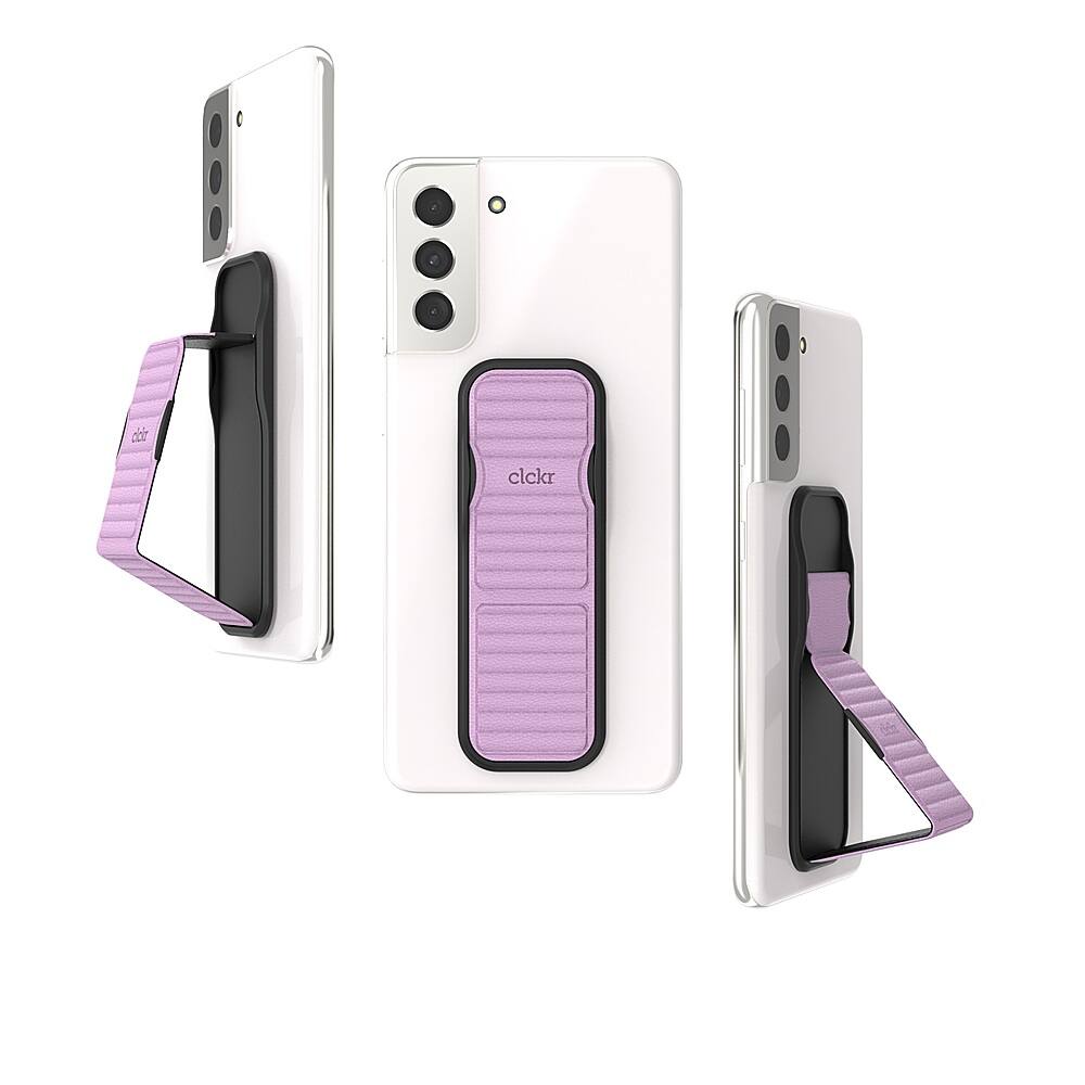 Alt View 12. CLCKR - Phone Grip and Stand for Most Cell Phones - Lilac.