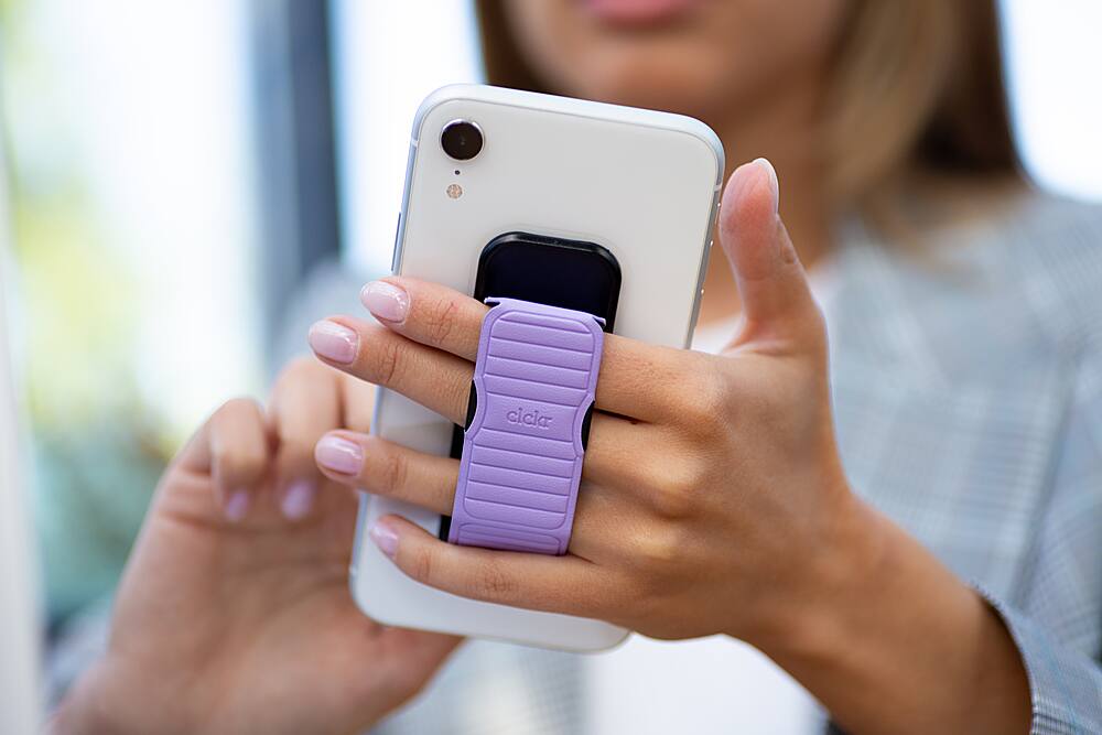 Alt View 17. CLCKR - Phone Grip and Stand for Most Cell Phones - Lilac.