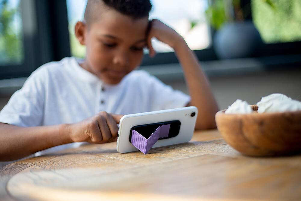 Alt View 18. CLCKR - Phone Grip and Stand for Most Cell Phones - Lilac.