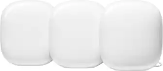 Front. Google - Nest Wi-fi Pro 6e AXE5400 Mesh Router (3-pack) - Snow.