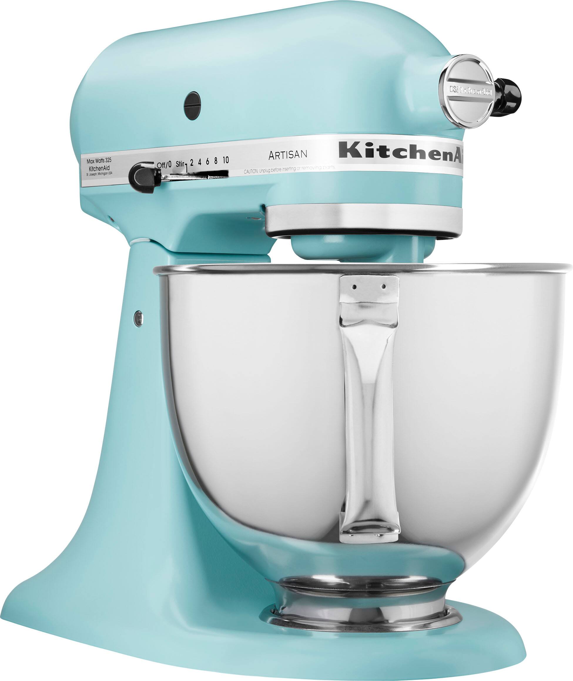 Angle. KitchenAid - Artisan Series 5-Quart Tilt-Head Stand Mixer - Mineral Water Blue.