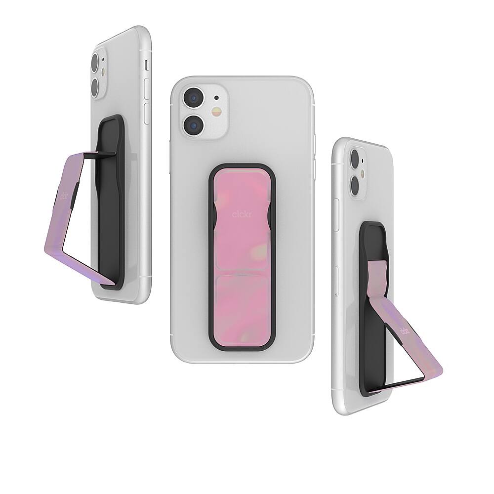 Alt View 18. CLCKR - Phone Grip and Stand for Most Cell Phones - Pink.
