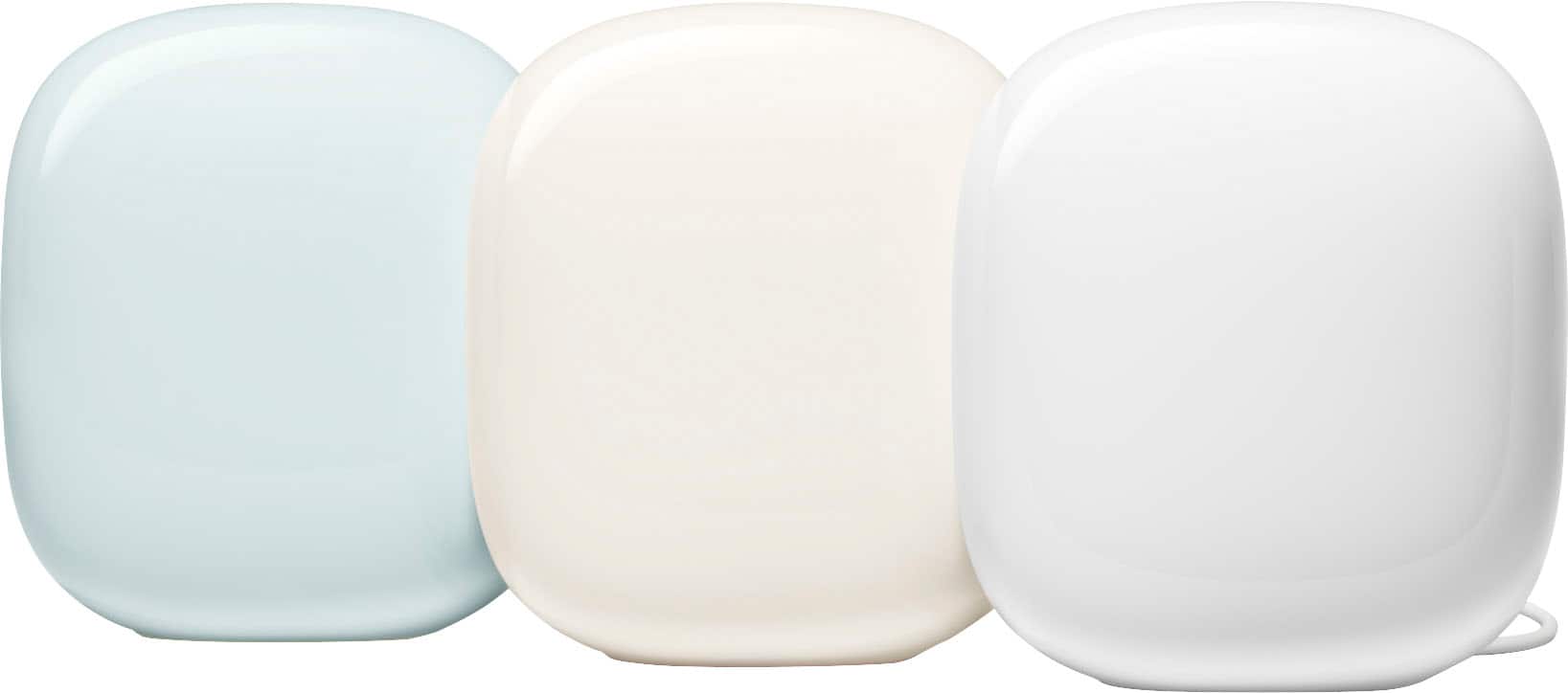 Front. Google - Nest Wifi Pro 6e AXE5400 Mesh Router (3-pack) - Multi-Color.