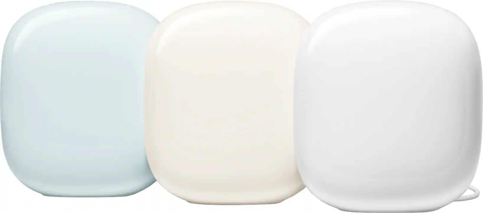 Front. Google - Nest Wifi Pro 6e AXE5400 Mesh Router (3-pack) - Multi-Color.