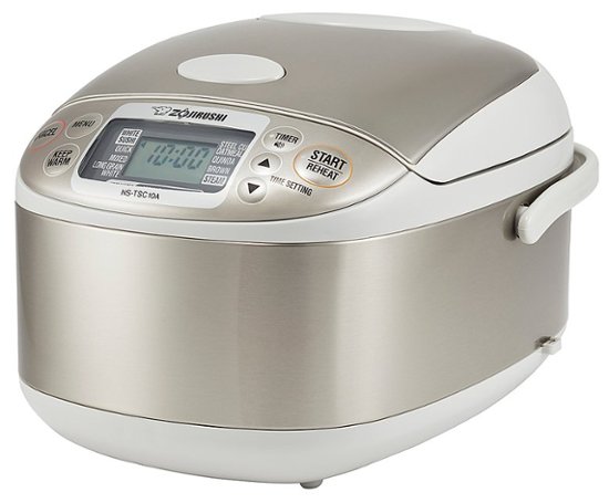 Zojirushi 5.5 Cup Micom Rice Cooker & Warmer Stainless Gray NS-TSC10AXH ...