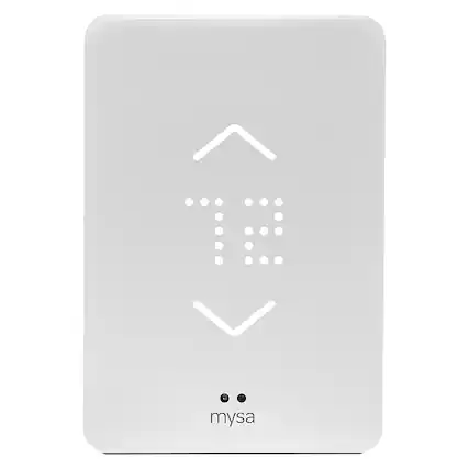 Front. Mysa - Smart Programmable Wi-Fi Thermostat - White.