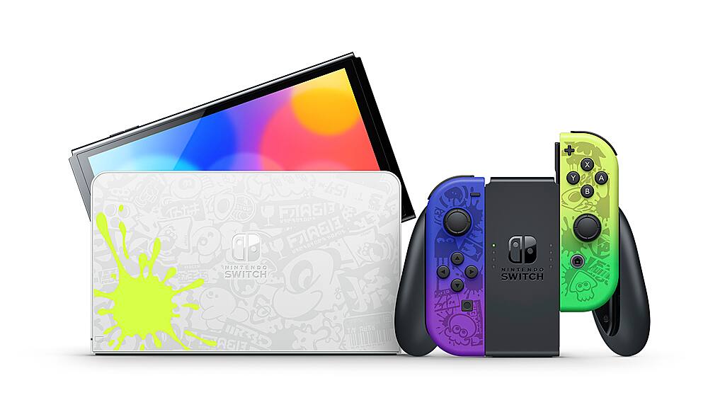 Alt View 11. Nintendo - Geek Squad Certified Refurbished Nintendo Switch – OLED Model Splatoon 3 Special Edition - Multi.