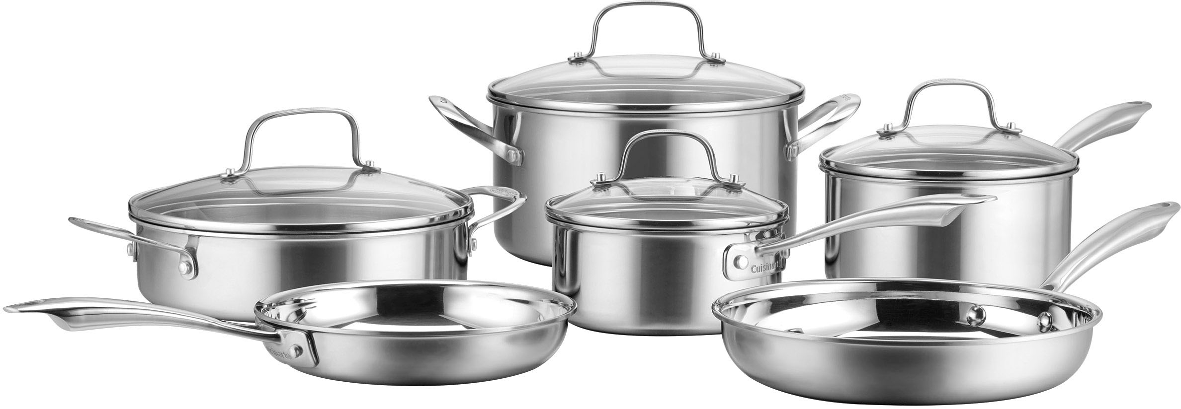FCT10 by Cuisinart - 10-Piece Tri-Ply Stainless French Classic Cookware Set  (FCT-10)