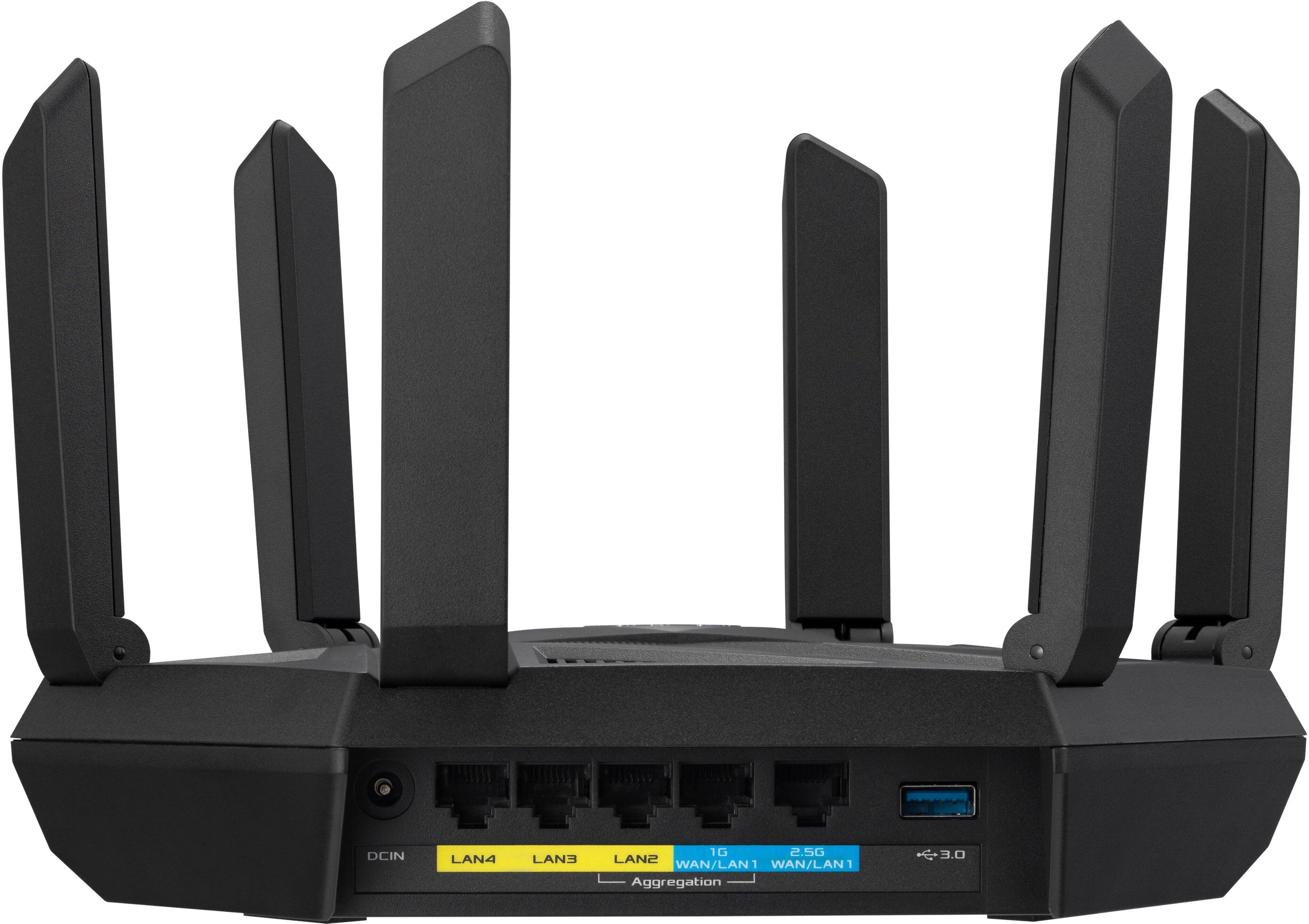 Alt View 12. ASUS - RT AXE7800 Tri-Band Wi-Fi Router - Black.