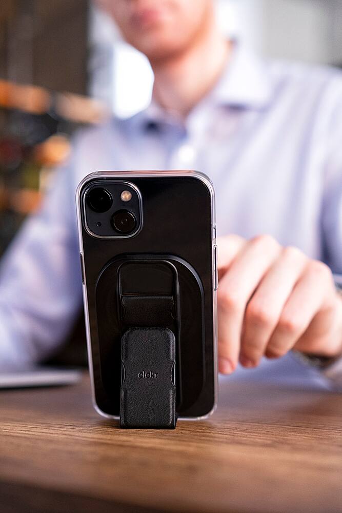 Alt View 17. CLCKR - Phone Grip and Stand for MagSafe Compatible Phones - Black.