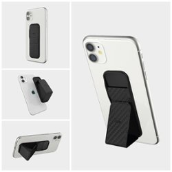 CLCKR - Phone Grip and Stand for Most Cell Phones - Black - Front_Zoom