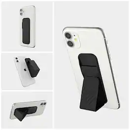 CLCKR - Phone Grip and Stand for Most Cell Phones - Black