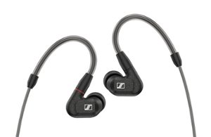 Sennheiser - IE 300 In-Ear Audiophile Headphones - Sound Isolating with Detachable Cable - Black - Front_Zoom