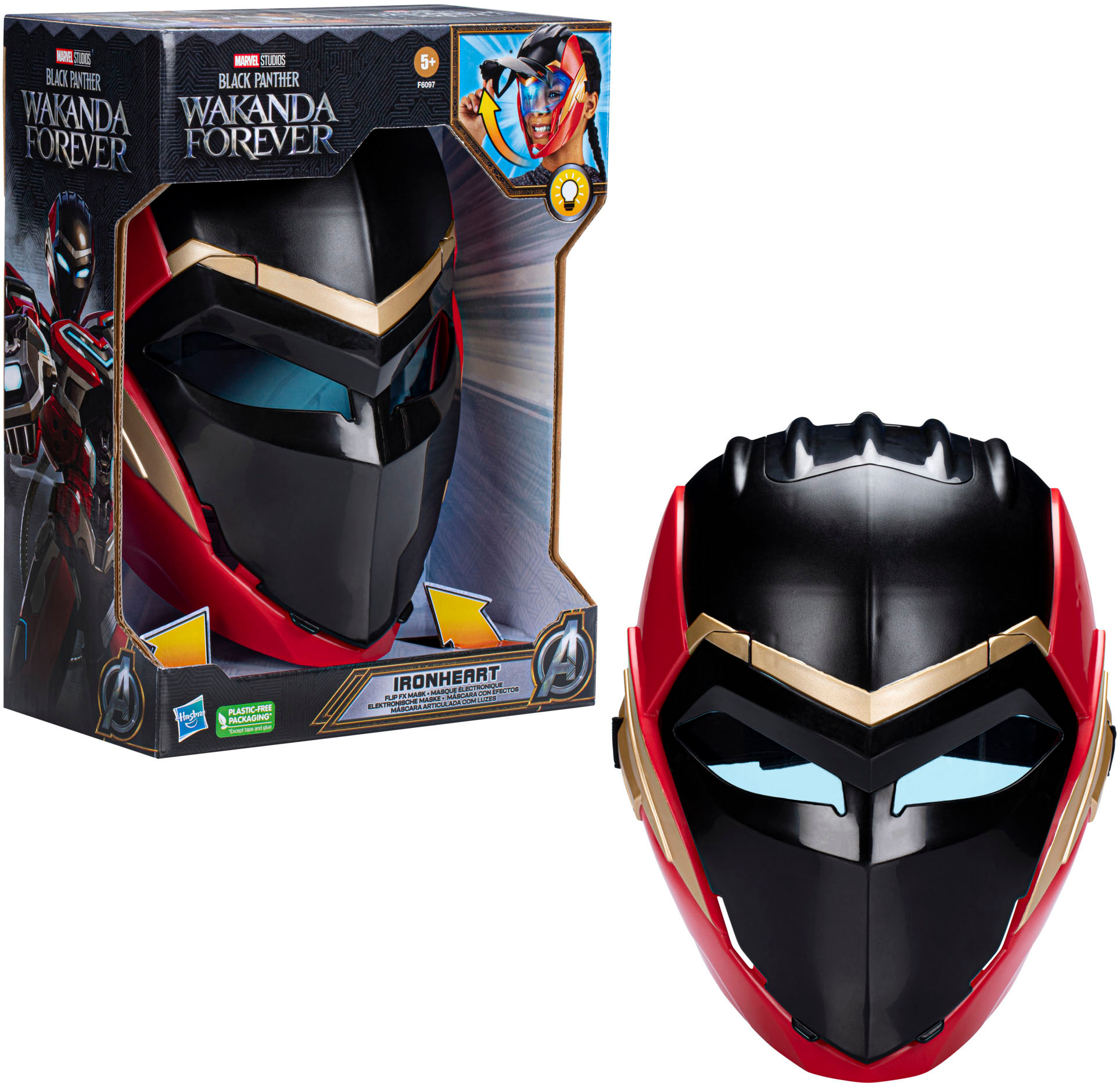 at ringe klodset eventyr Marvel Black Panther Wakanda Forever Ironheart Flip FX Mask F6097 - Best Buy