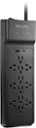 Alt View 13. Insignia™ - 12-Outlet/1-USB-C/1-USB 3,600 Joules Surge Protector Strip - Black.
