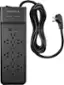 Alt View 14. Insignia™ - 12-Outlet/1-USB-C/1-USB 3,600 Joules Surge Protector Strip - Black.