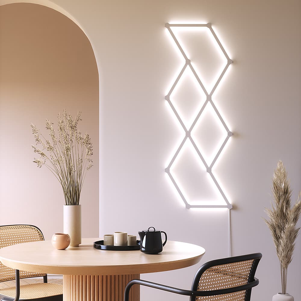 Alt View 12. Nanoleaf - Lines 60 Degrees Smarter Kit (15 Light Lines) - Multicolor.