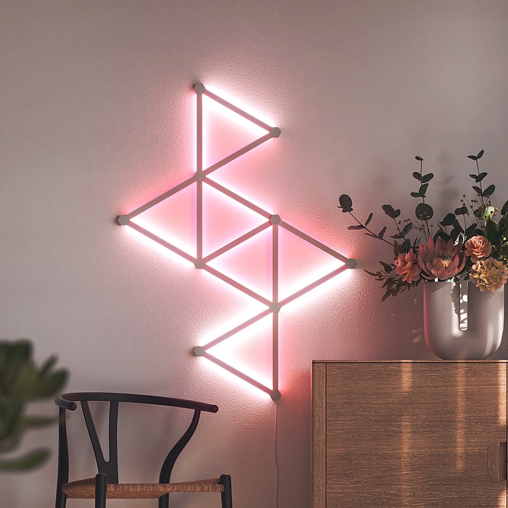 Alt View 13. Nanoleaf - Lines 60 Degrees Smarter Kit (15 Light Lines) - Multicolor.