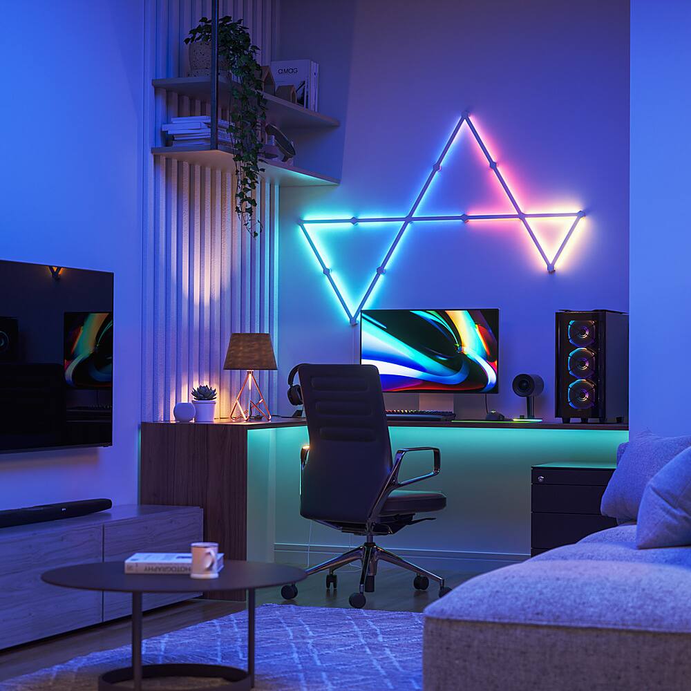Alt View 14. Nanoleaf - Lines 60 Degrees Smarter Kit (15 Light Lines) - Multicolor.