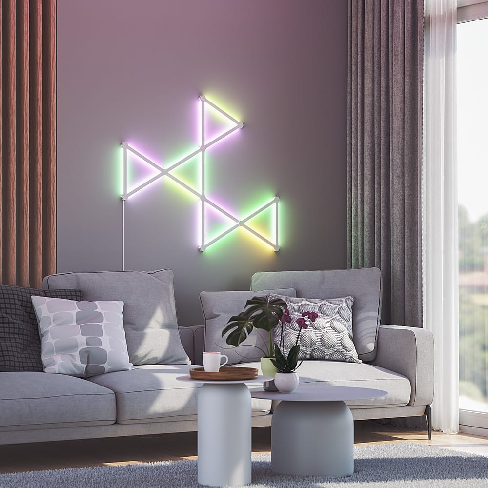 Left. Nanoleaf - Lines 60 Degrees Smarter Kit (15 Light Lines) - Multicolor.