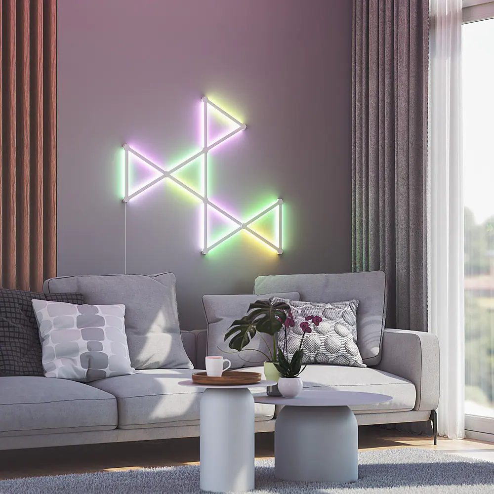 Left. Nanoleaf - Lines 60 Degrees Smarter Kit (15 Light Lines) - Multicolor.