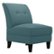 Angle Zoom. Handy Living - George Transitional Linen Slipper Chair - Caribbean Blue.