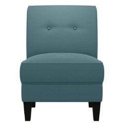 Handy Living - George Transitional Linen Slipper Chair - Caribbean Blue - Front_Zoom