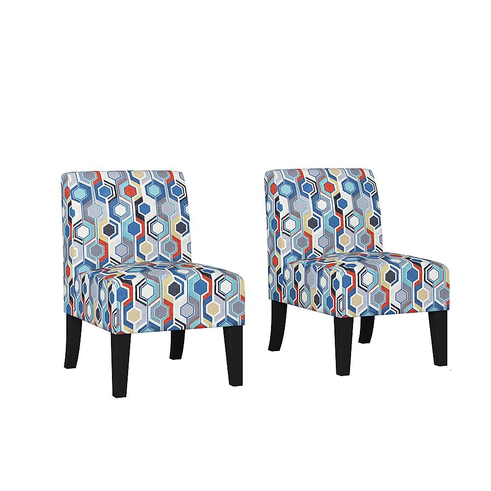 Best Buy Handy Living Rousse Classic Beehive Print Armless Chairs (set