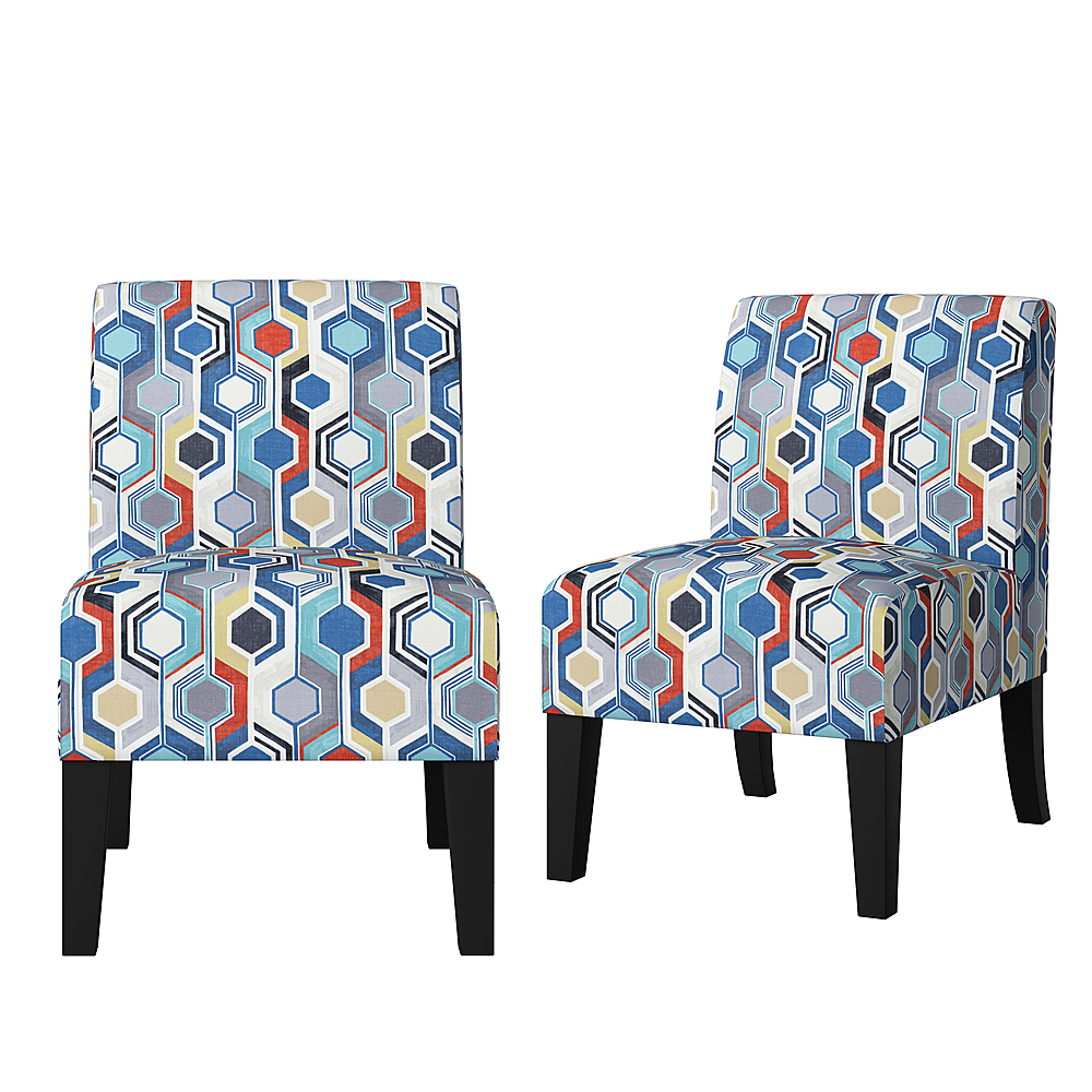 Best Buy: Handy Living Rousse Classic Beehive Print Armless Chairs (set ...