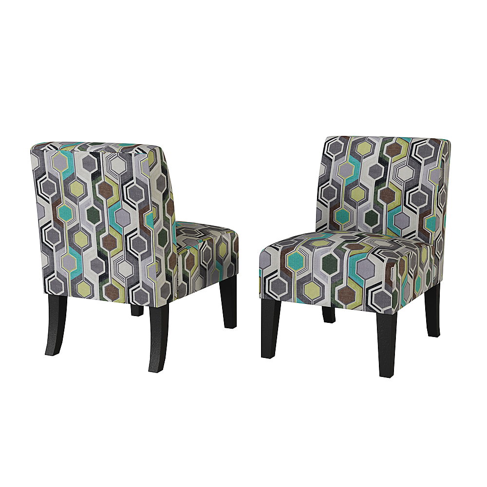 Best Buy: Handy Living Rousse Classic Beehive Print Armless Chairs (set ...