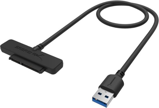 Front. Sabrent - SATA to USB Adapter for 2.5” SATA Drives - Black.