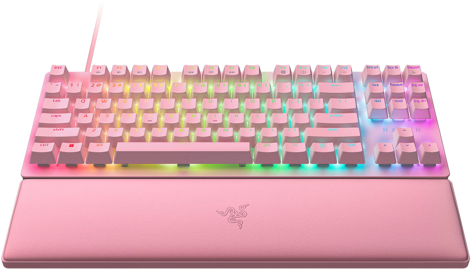 Razer Huntsman V2 TKL Tenkeyless Gaming Keyboard: Fast Linear Optical  Switches Gen2 & 8000Hz Polling Rate - Detachable Type-C Cable - PBT Keycaps  