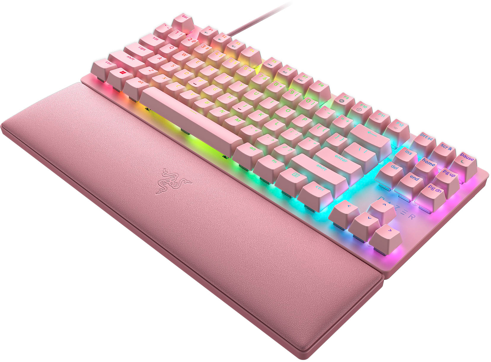 Razer Huntsman V2 Tenkeyless Gaming Keyboard Quartz Pink Linear Optical  Switches Gen2 Detachable Type-C Cable PBT Keycaps