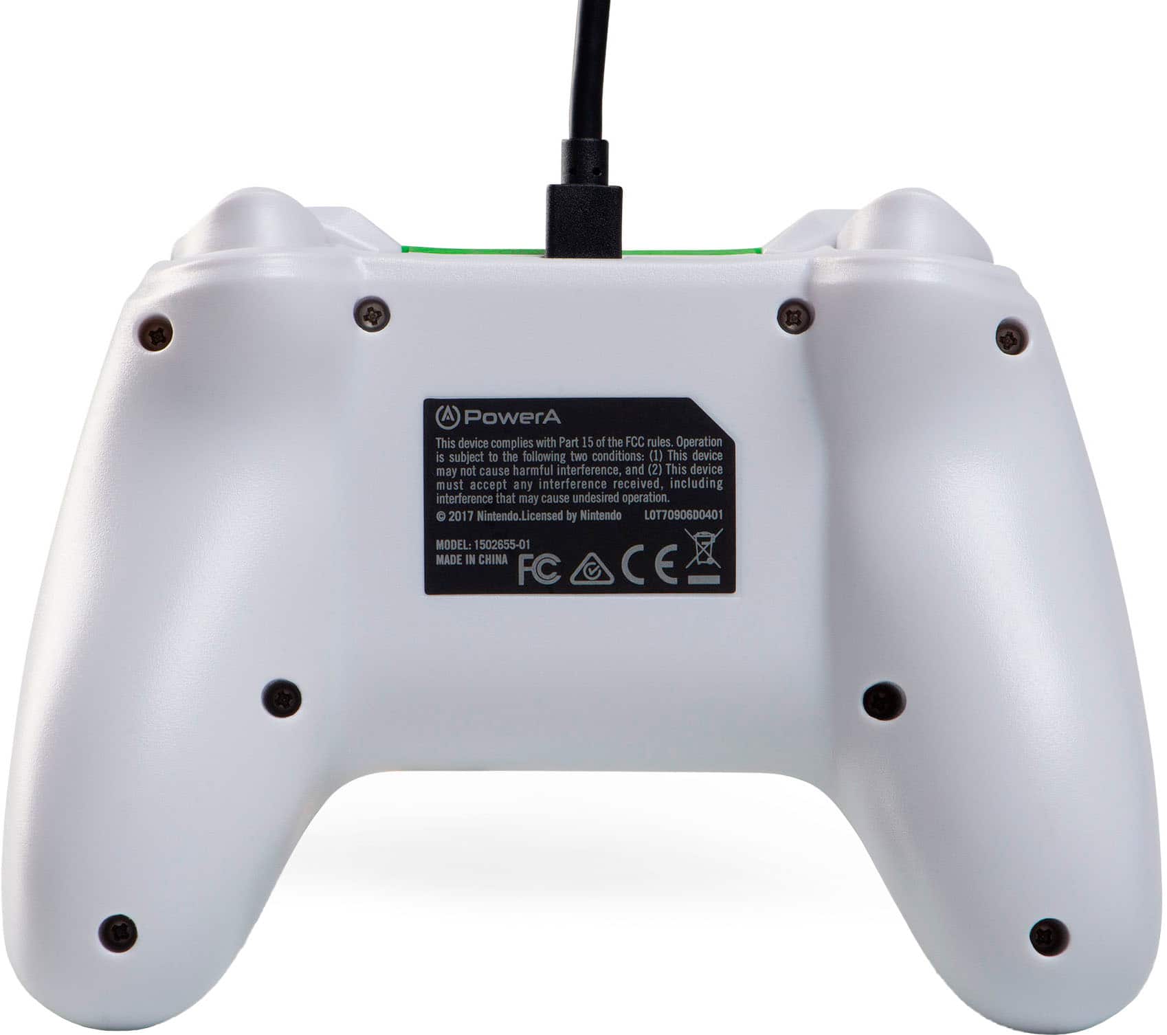 Back. PowerA - Wired Controller for Nintendo Switch - Yoshi.