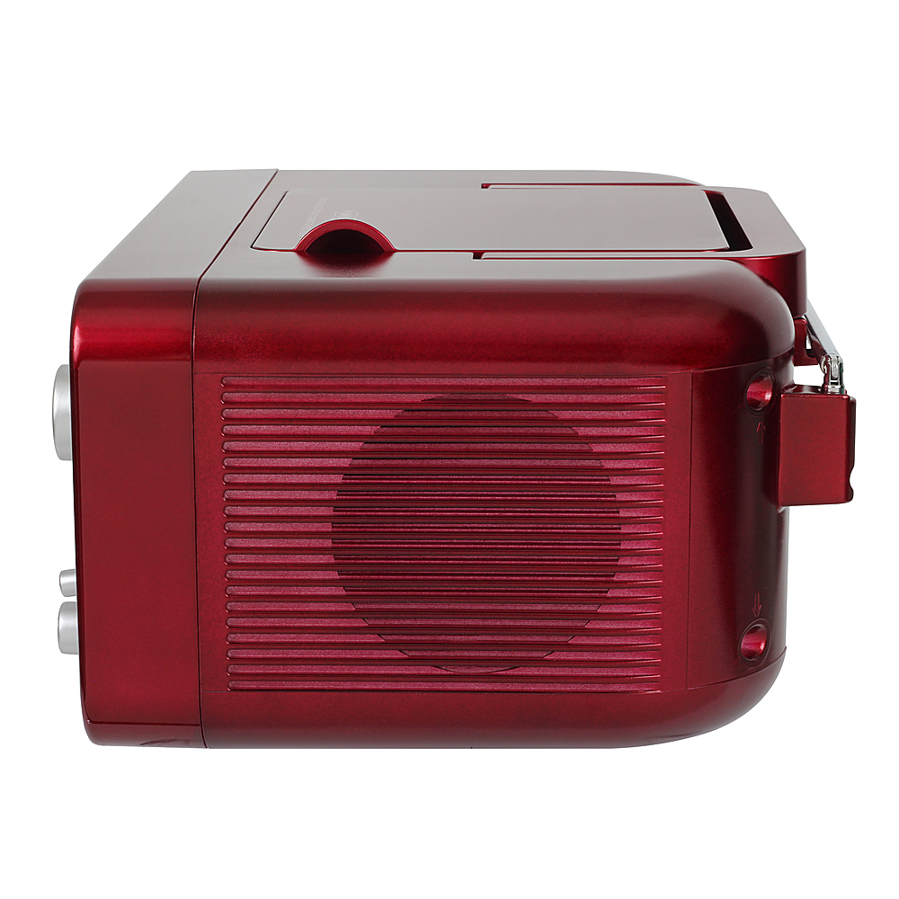 Left View: Studebaker - CD-RW/CD-R Boombox with AM/FM Radio - Red