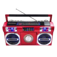 Studebaker - Bluetooth Boombox with FM Radio, CD Player, 10 watts RMS - Red - Front_Zoom