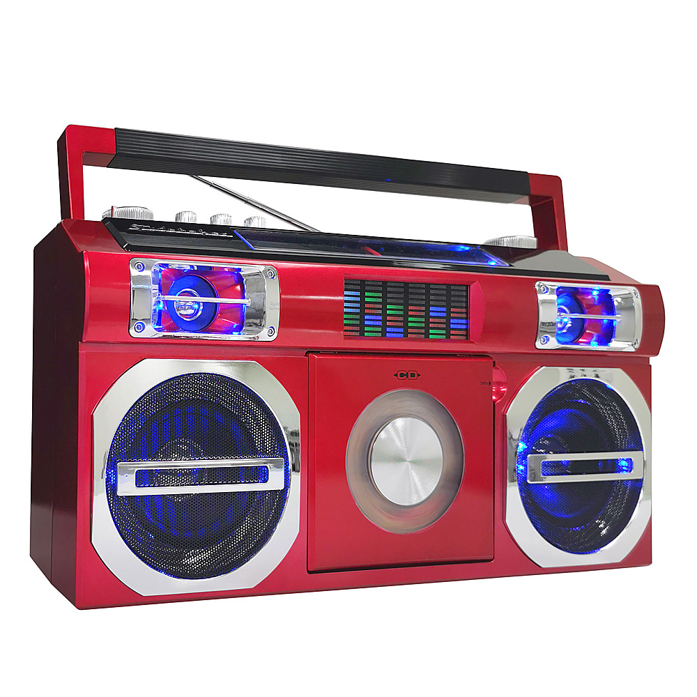 Jensen 3-Watt RMS Portable Stereo CD Player with AM/FM Stereo Radio (Red)