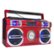 Alt View 11. Studebaker - Bluetooth Boombox with FM Radio, CD Player, 10 watts RMS - Red.