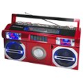 Left. Studebaker - Bluetooth Boombox with FM Radio, CD Player, 10 watts RMS - Red.