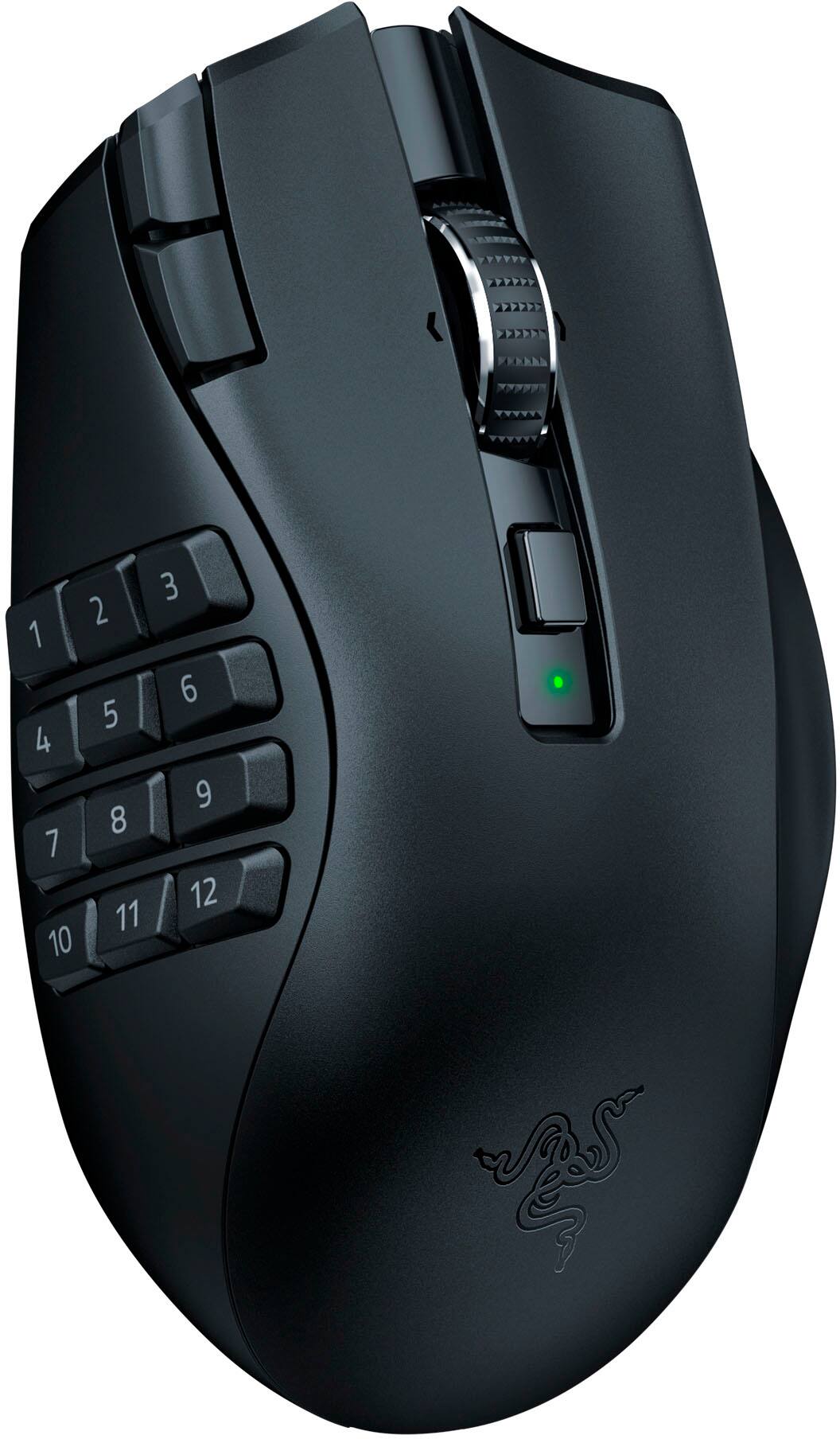 Razer Naga V2 HyperSpeed MMO Wireless Optical Gaming Mouse with 19  Programmable Buttons Black RZ01-03600100-R3U1 - Best Buy