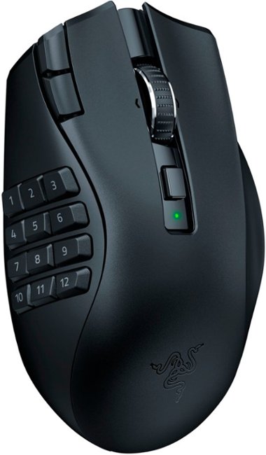 Razer - Naga V2 HyperSpeed MMO Wireless Optical Gaming Mouse with 19 Programmable Buttons - Black_1