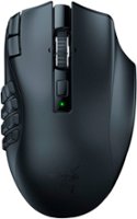 Razer - Naga V2 HyperSpeed MMO Wireless Optical Gaming Mouse with 19 Programmable Buttons - Black - Front_Zoom