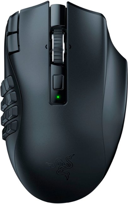 Razer - Naga V2 HyperSpeed MMO Wireless Optical Gaming Mouse with 19 Programmable Buttons - Black_0
