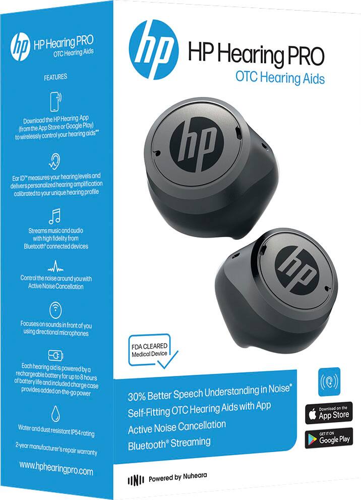 Alt View 11. HP - Hearing PRO Self-Fitting OTC Hearing Aids - Grey.