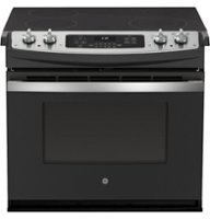 GE - 4.4 Cu. Ft. Self-Cleaning Drop-In Electric Range - Stainless Steel - Front_Zoom