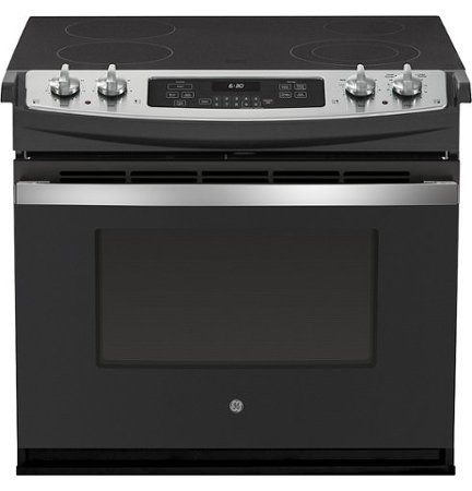 GE - 4.4 Cu. Ft. Self-Cleaning Drop-In Electric Range - Stainless Steel