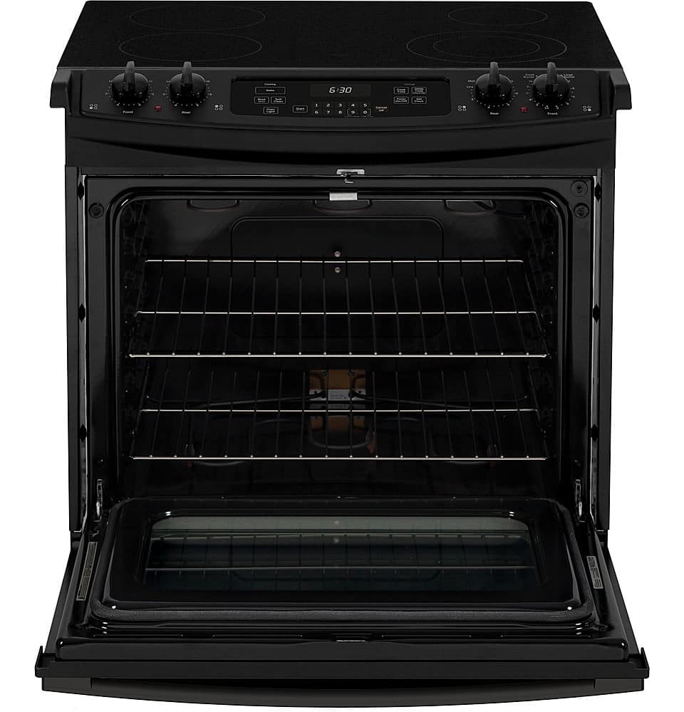 Alt View 1. GE - 4.4 Cu. Ft. Self-Cleaning Drop-In Electric Range - Black.