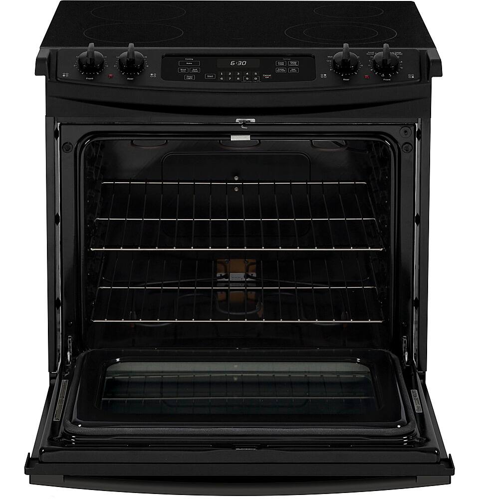 Alt View 1. GE - 4.4 Cu. Ft. Self-Cleaning Drop-In Electric Range - Black.