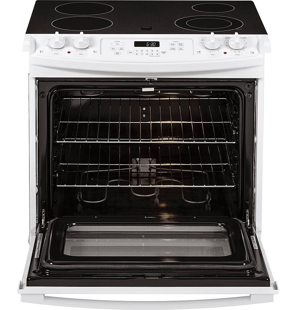 Alt View 1. GE - 4.4 Cu. Ft. Self-Cleaning Drop-In Electric Range - White.