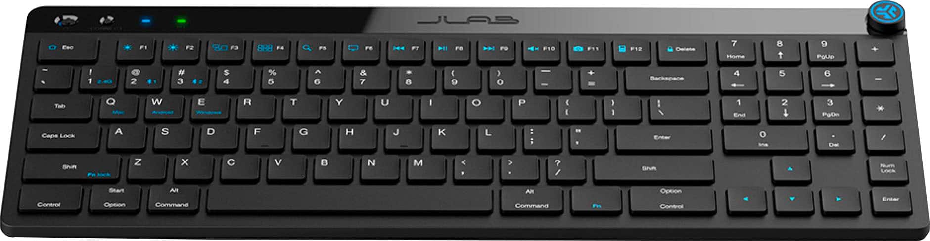 Angle. JLab - JBuds Wireless Keyboard - Black.